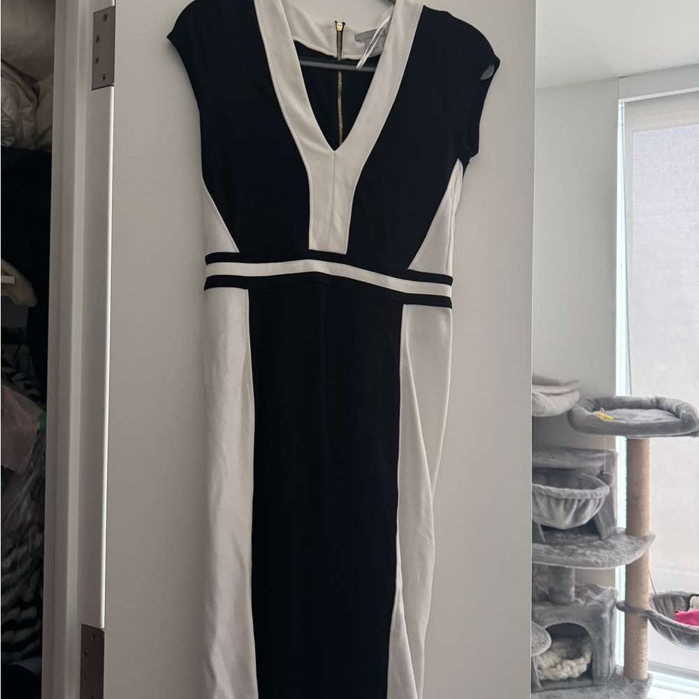 Black and White Bodycon Dress